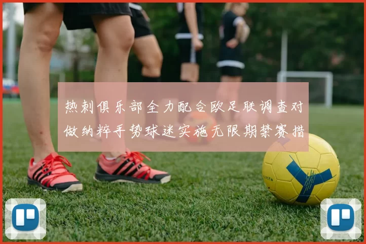 热刺俱乐部全力配合欧足联调查对做纳粹手势球迷实施无限期禁赛措施